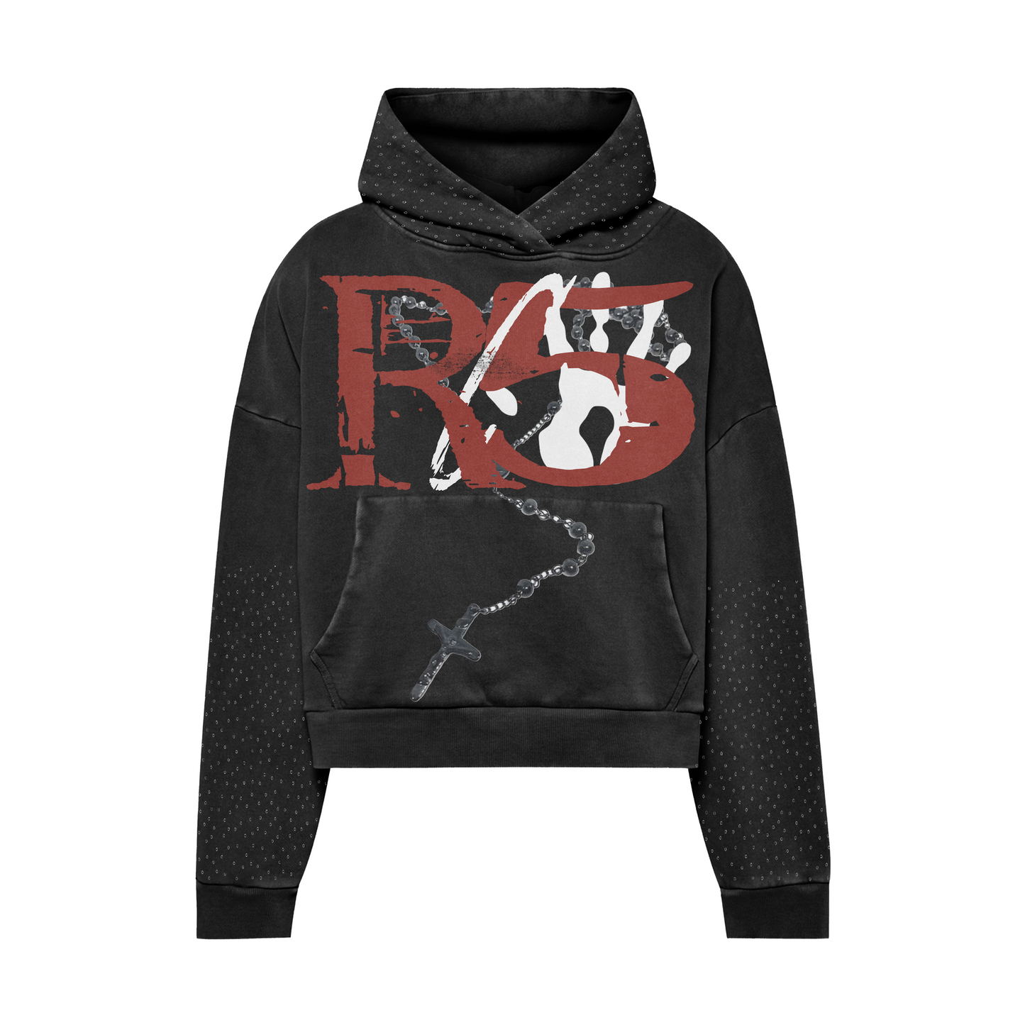 "RC5" RHINESTONE HOODIE