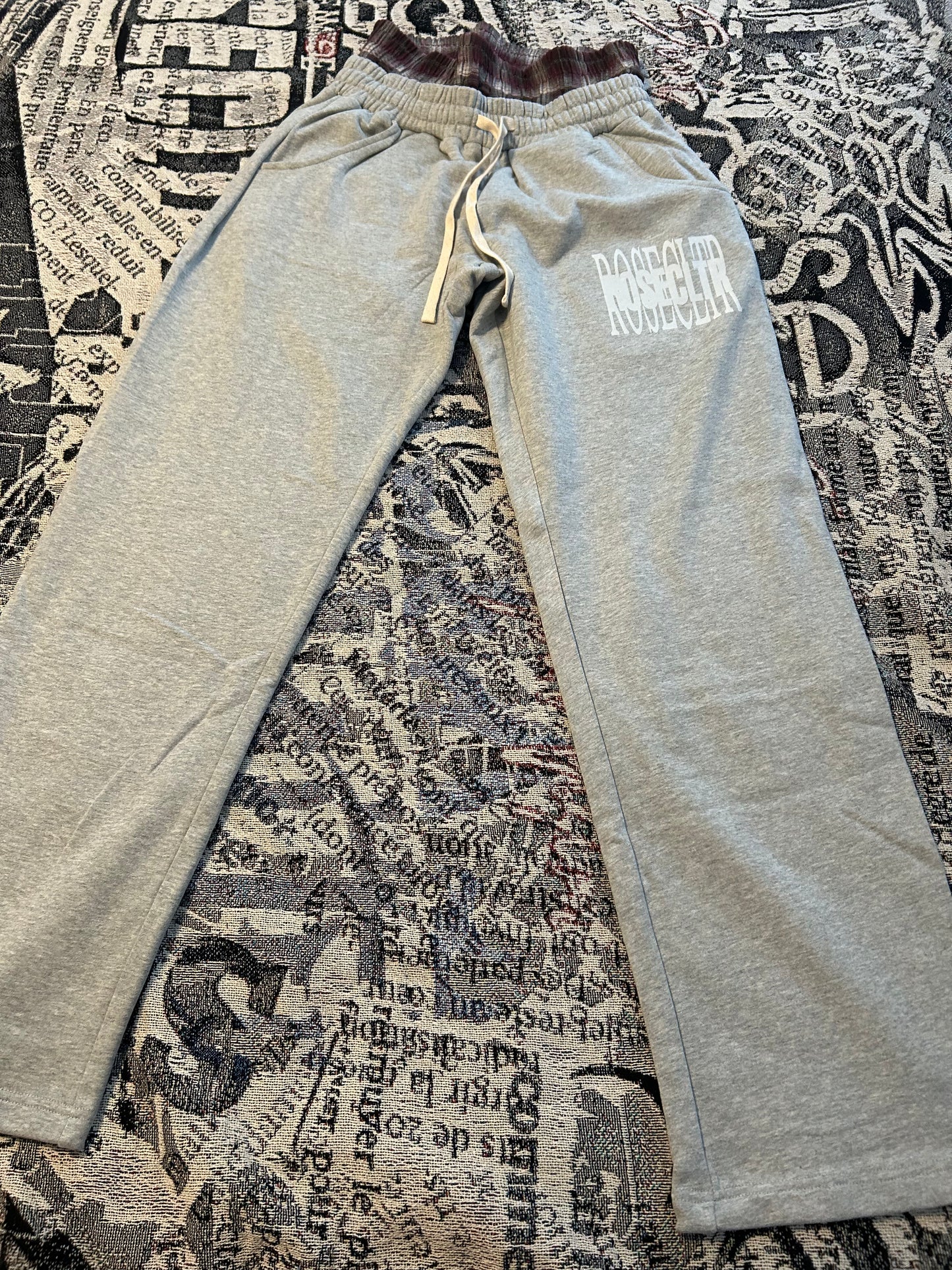 "ROSECLTR" DOUBLE WAISTED SWEATS