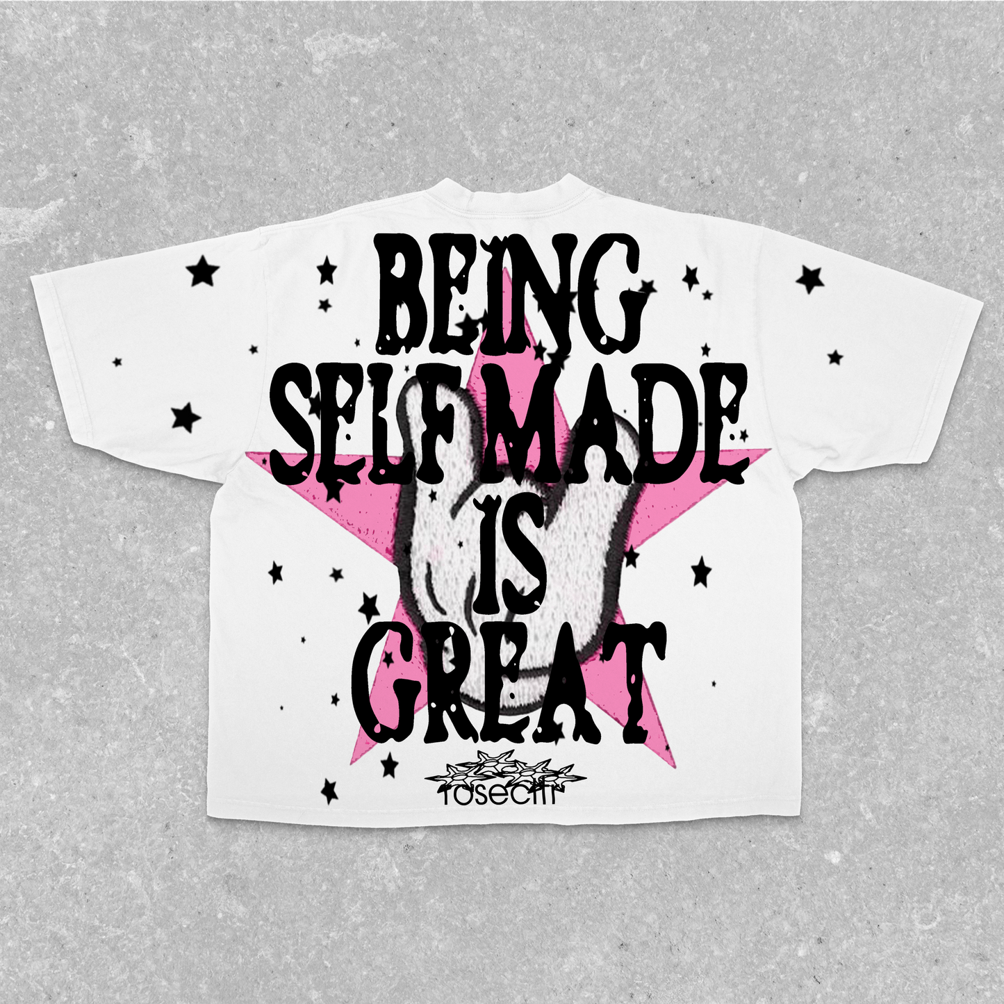 "ROSECLTR SPORTS SELF MADE" GRAPHIC TEE