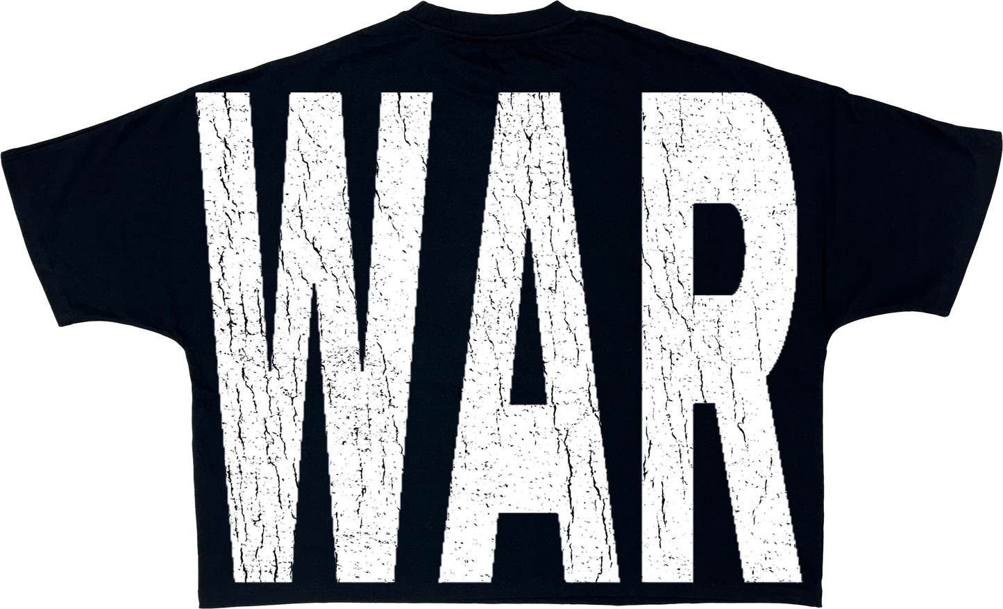 "WAR" OVERSIZED CROP TOP
