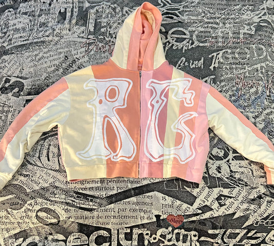 "COLORS" RoseCLTR Cropped Zip-Up