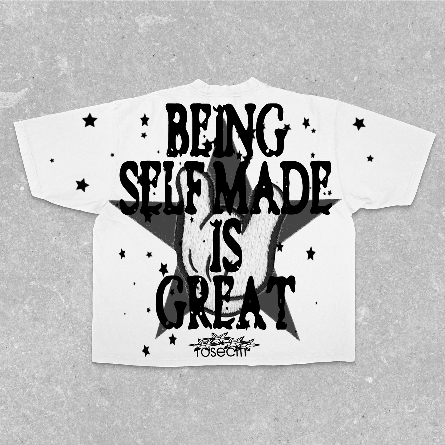 "ROSECLTR SPORTS SELF MADE"  GRAPHIC TEE
