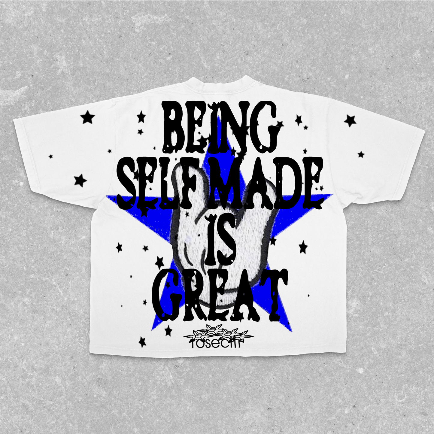 "ROSECLTR SPORTS SELF MADE"  GRAPHIC TEE