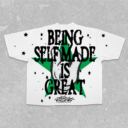 "ROSECLTR SPORTS SELF MADE"  GRAPHIC TEE