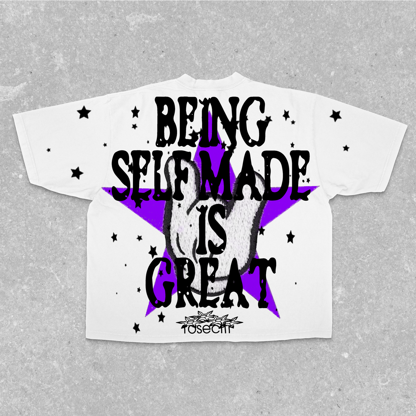 "ROSECLTR SPORTS SELF MADE"  GRAPHIC TEE