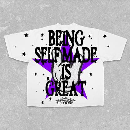 "ROSECLTR SPORTS SELF MADE"  GRAPHIC TEE