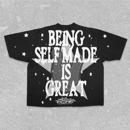 "ROSECLTR SPORTS SELF MADE"  GRAPHIC TEE