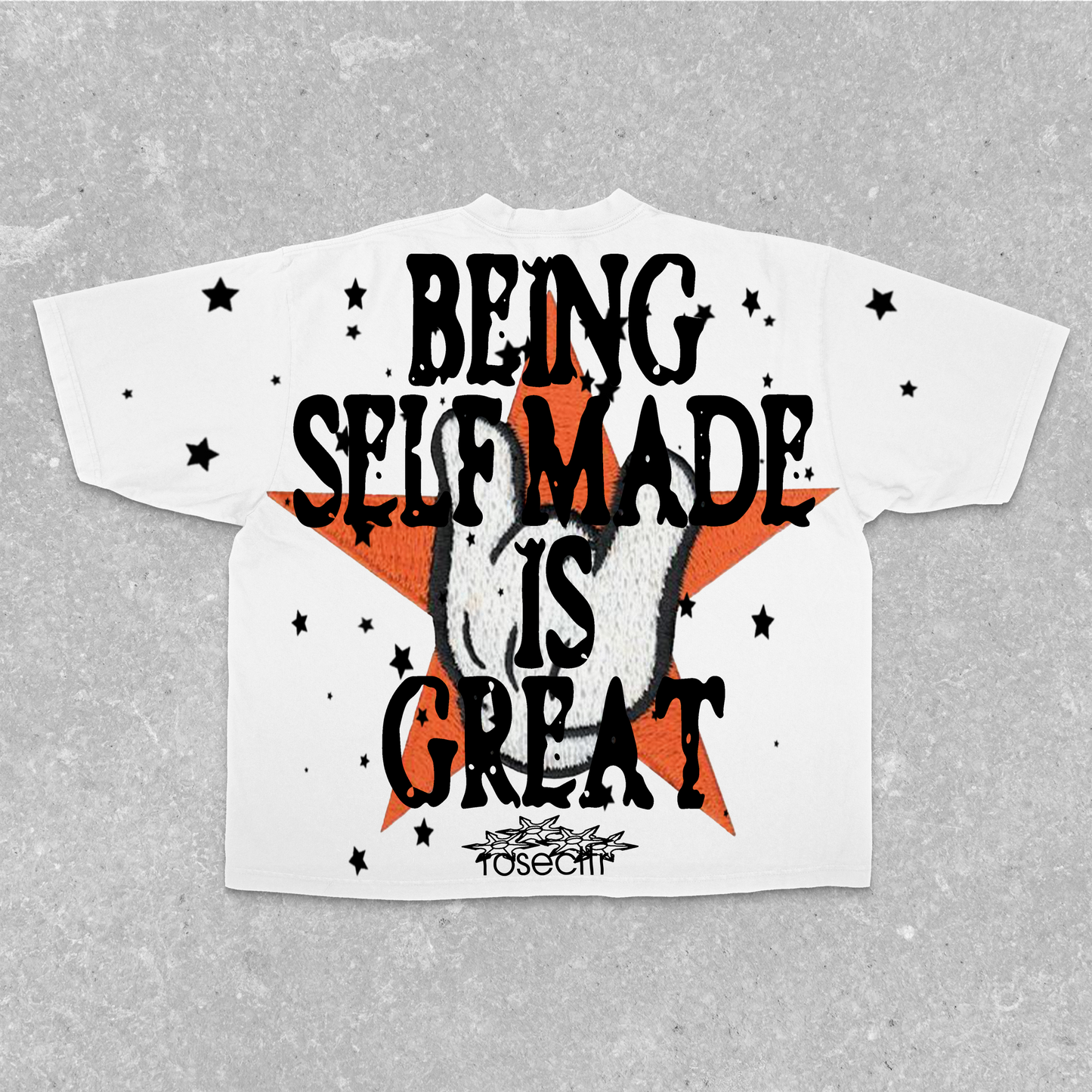 "ROSECLTR SPORTS SELF MADE"  GRAPHIC TEE