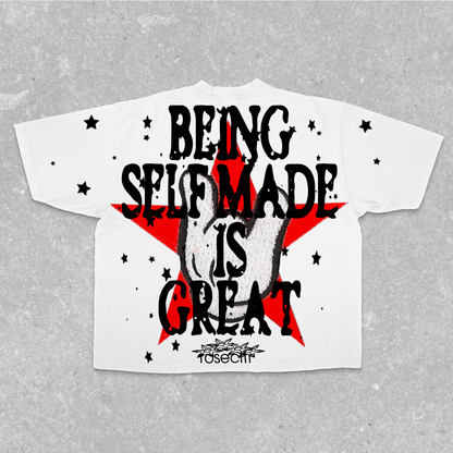 "ROSECLTR SPORTS SELF MADE"  GRAPHIC TEE