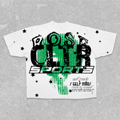 "ROSECLTR SPORTS SELF MADE"  GRAPHIC TEE