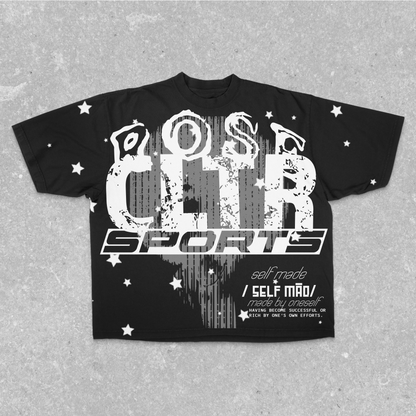 "ROSECLTR SPORTS SELF MADE"  GRAPHIC TEE