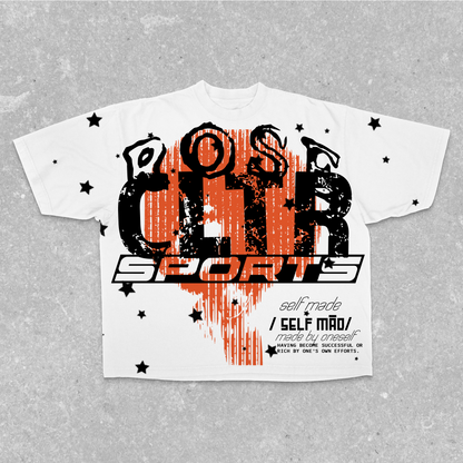 "ROSECLTR SPORTS SELF MADE"  GRAPHIC TEE