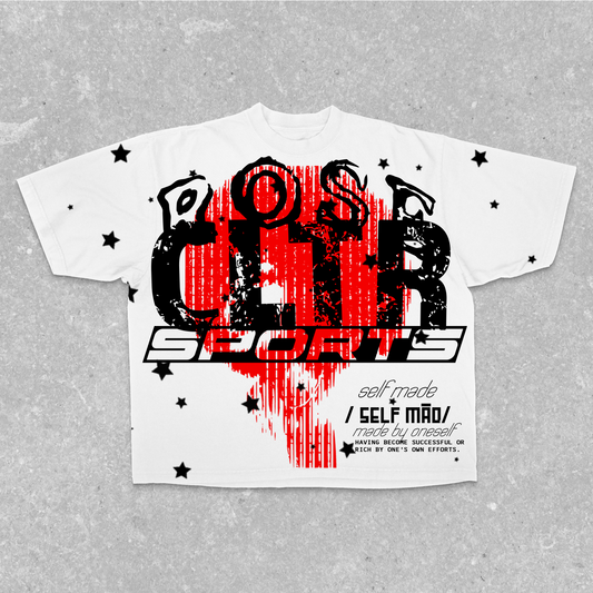"ROSECLTR SPORTS SELF MADE"  GRAPHIC TEE