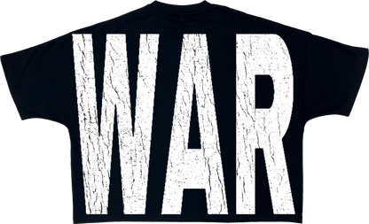 "WAR" OVERSIZED CROP TOP