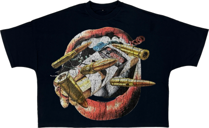 "WAR" OVERSIZED CROP TOP