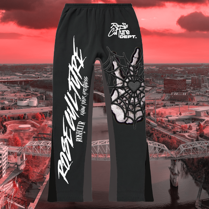 "RoseCultureDept" Stacked Joggers