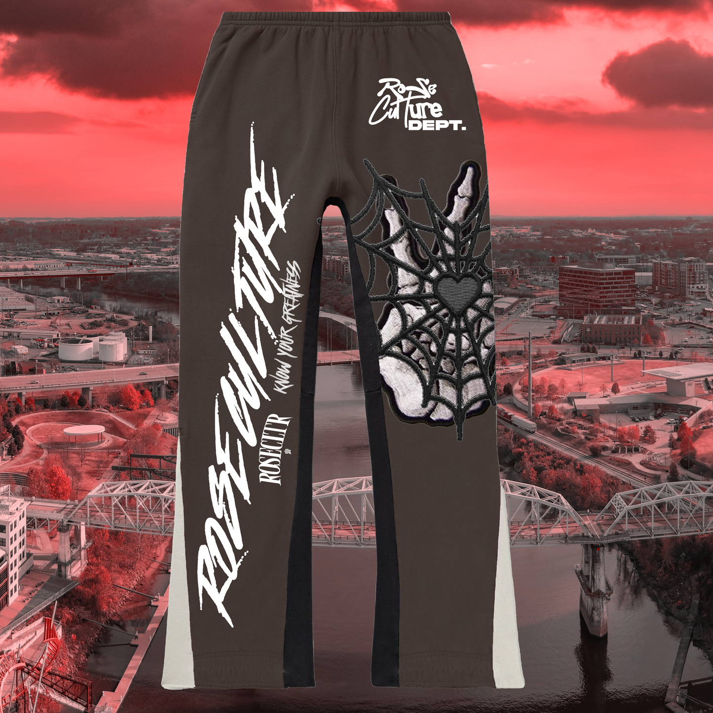 "RoseCultureDept" Stacked Joggers